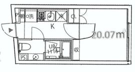 クーカイ・テラス祐天寺 402 間取り図