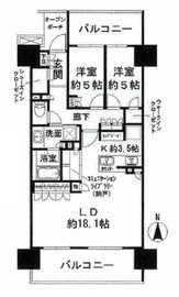 ブリリア辰巳キャナルテラス 8階 間取り図