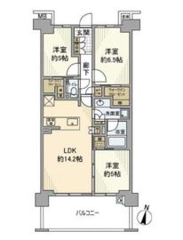 アネシア立川 3階 間取り図