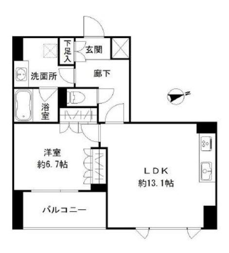 アーバンスタイル立川 602 間取り図