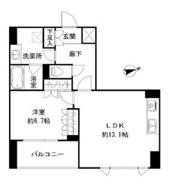 アーバンスタイル立川 602 間取り図