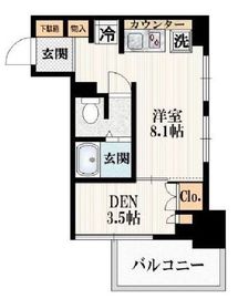D'クラディアイヴァン初台 4階 間取り図