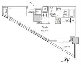 スタイリオ元住吉2 312 間取り図