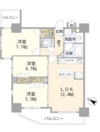 アイディーコート関内グランマーレ 8階 間取り図