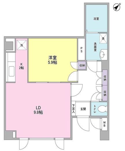 サンクレスト武井 104 間取り図