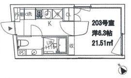 クーカイ・テラス祐天寺 203 間取り図