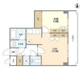 東映市ヶ谷マンション 4階 間取り図