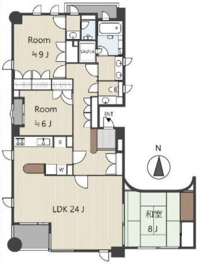クラルテ文京弥生 202 間取り図