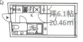 クーカイ・テラス祐天寺 202 間取り図