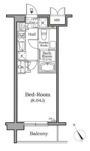 レジディア用賀 306 間取り図