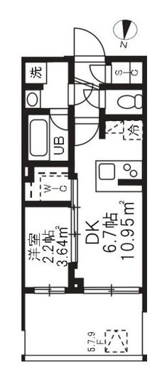 アジールコート板橋本町 904 間取り図