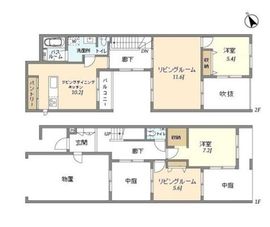 N Cortile (エヌ・コルティーレ) A 間取り図