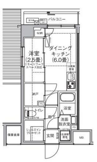アイルプレミアム押上ノルド 2階 間取り図