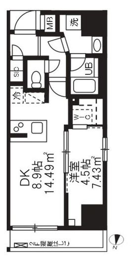 アジールコート板橋本町 305 間取り図