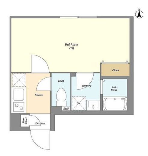 レガシア目黒八雲 204 間取り図
