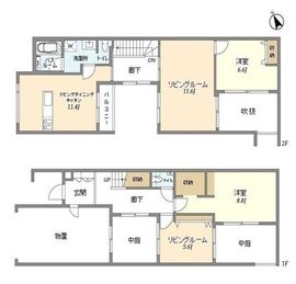 N Cortile (エヌ・コルティーレ) C 間取り図