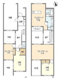 N Cortile (エヌ・コルティーレ) E 間取り図
