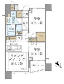 ブリリアザ・レジデンス東京八重洲アベニュー 2階 間取り図