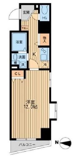エクセリア池袋WESTⅡ 504 間取り図