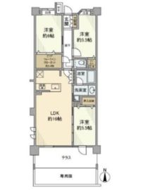 クレストレジデンス武蔵新城 1階 間取り図