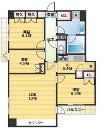 アトラスタワー西新宿 19階 間取り図