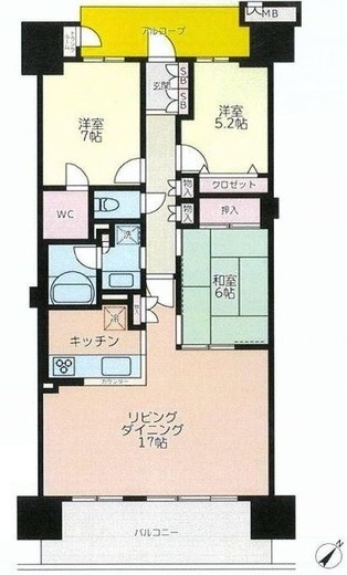 東京フロンティアシティアーバンフォート 5階 間取り図