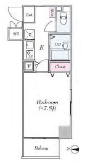 グランド・ガーラ渋谷 9階 間取り図