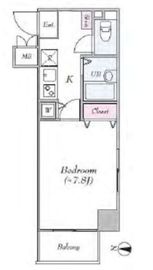 グランド・ガーラ渋谷 9階 間取り図