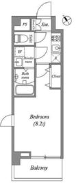 グランパセオ田端 B203 間取り図