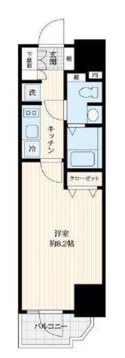 ログ浅草ウエスト 5階 間取り図
