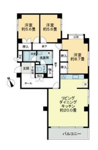 シビタス原宿 1階 間取り図
