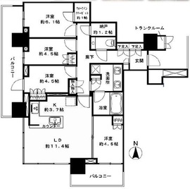 ザ・パークハウス晴海タワーズ ティアロレジデンス 17階 間取り図