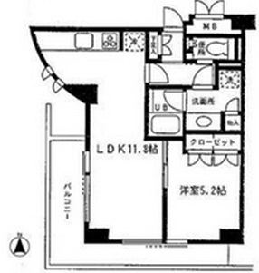 オーキッドレジデンス神楽坂 201 間取り図
