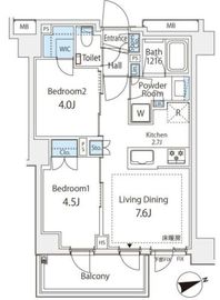 オープンレジデンシア恵比寿コート 4階 間取り図