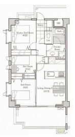 LANAI TOWN RENAISSANCE ORCHID NORTH (ラナイ タウン ルネッサンス オーキッドノース) 401 間取り図