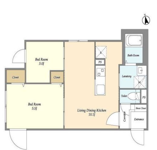 ウェルスクエア学芸大学 305 間取り図