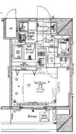 コンシェリア神楽坂 7階 間取り図