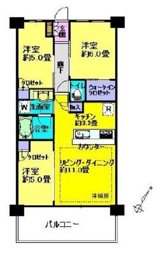 ブリリアシティ石神井公園アトラス 8階 間取り図