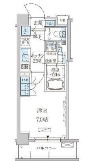 パークアクシス池上 309 間取り図