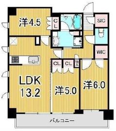 イニシア墨田押上 6階 間取り図