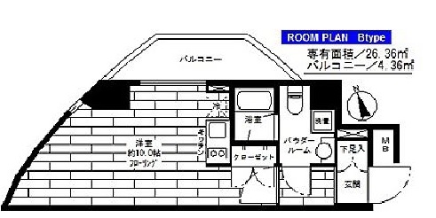 グランドコンシェルジュ広尾 8階 間取り図
