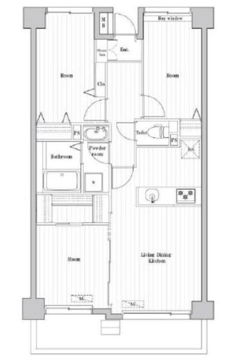 コンフォリア西荻北 306 間取り図