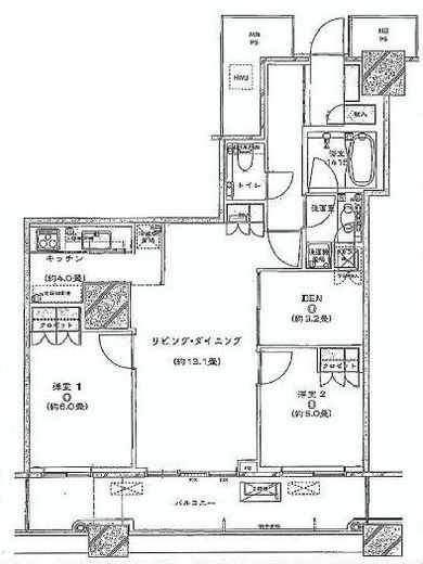 ザ・東京タワーズ シータワー 6階 間取り図