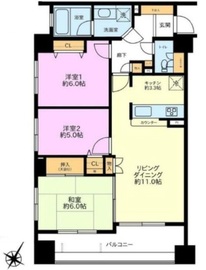 エスト・グランディール横濱関内 6階 間取り図