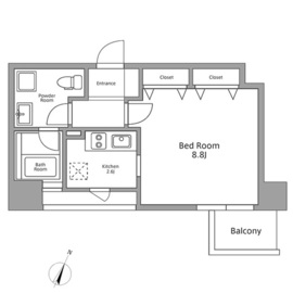 レジディア築地 607 間取り図