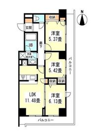 ジ・アパートメントヒルトップ中野 5階 間取り図