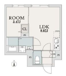 エルファーロ都立大学 402 間取り図