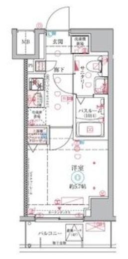 クレヴィスタ大井町 3階 間取り図