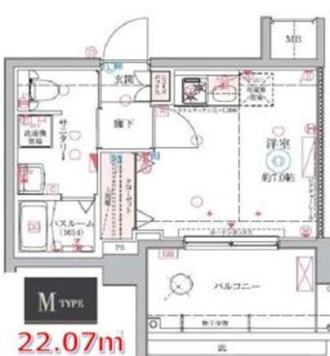 クレヴィスタ大井町 7階 間取り図