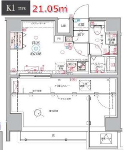 クレヴィスタ大井町 4階 間取り図
